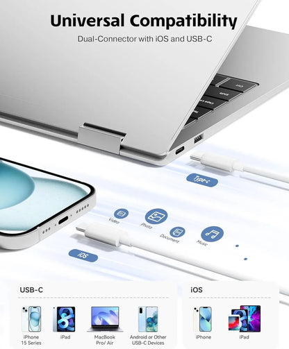 ❤️3-in-1 Dual Connector SD Card Reader