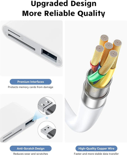 ❤️3-in-1 Dual Connector SD Card Reader