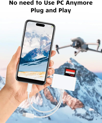 ❤️3-in-1 Dual Connector SD Card Reader