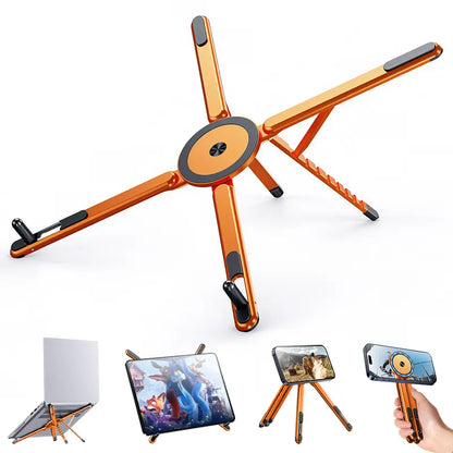 🎉Adjustable Desk Mount - Portable Aluminum Alloy Laptop & Phone Stand