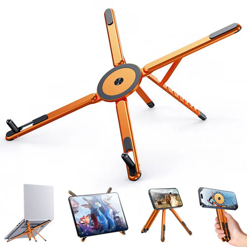 🎉Adjustable Desk Mount - Portable Aluminum Alloy Laptop & Phone Stand