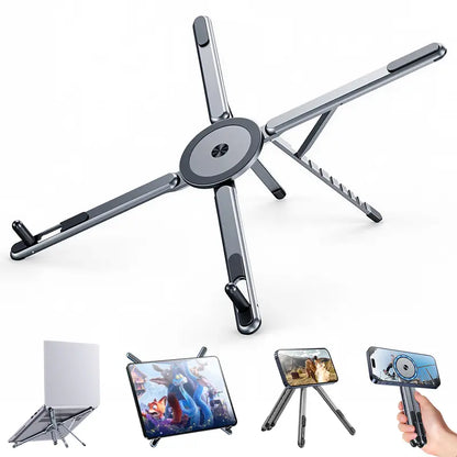 🎉Adjustable Desk Mount - Portable Aluminum Alloy Laptop & Phone Stand
