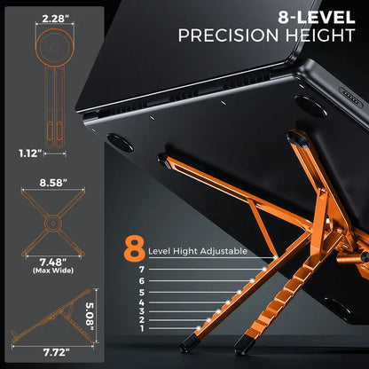🎉Adjustable Desk Mount - Portable Aluminum Alloy Laptop & Phone Stand