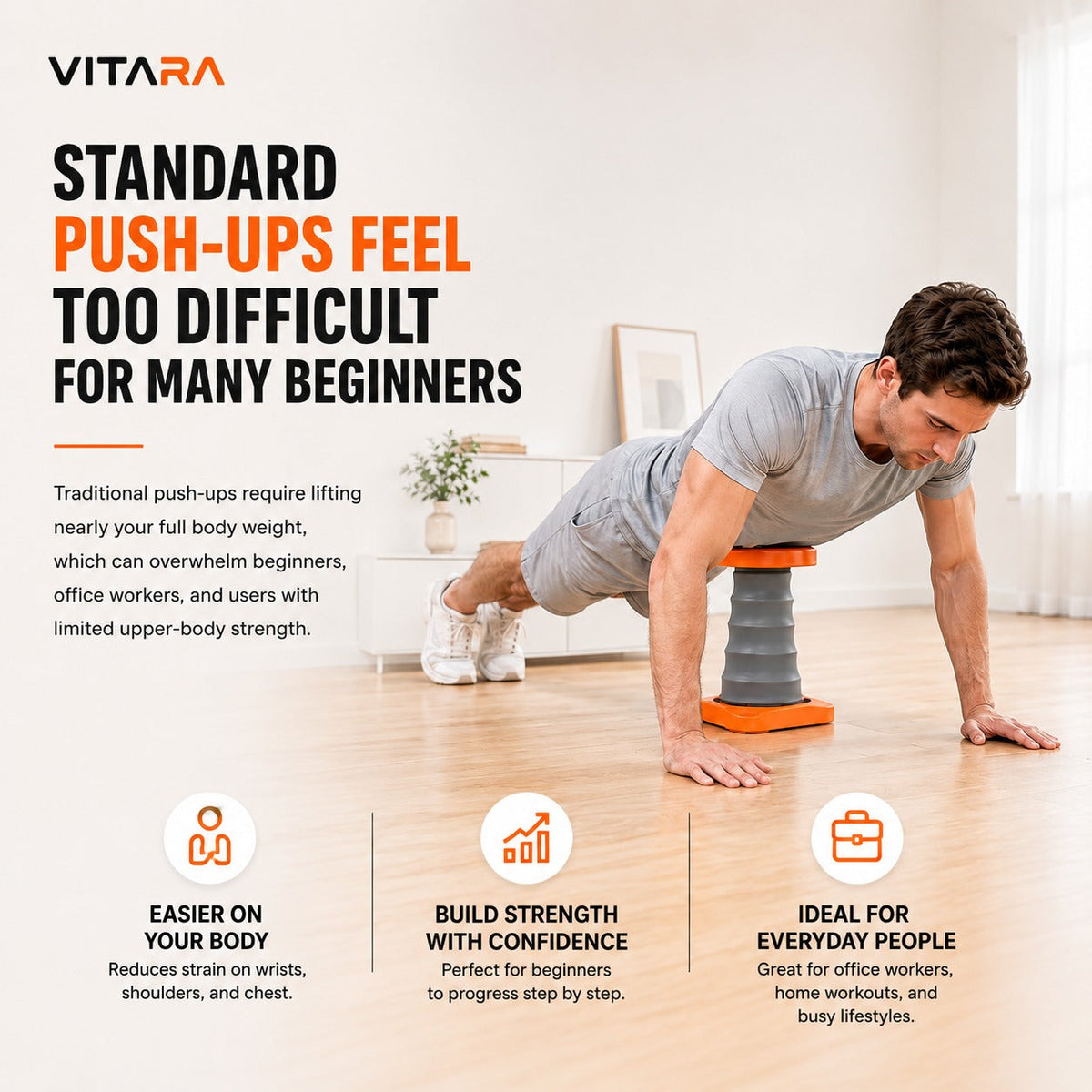 ❤️Spring-Assisted Push-Up Trainer – Easier Reps, Better Form