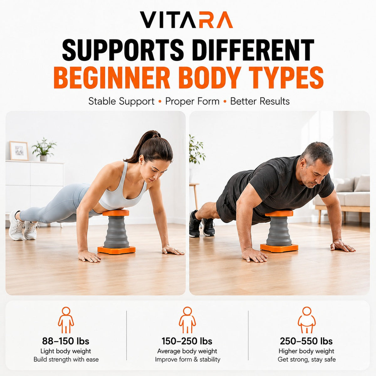 ❤️Spring-Assisted Push-Up Trainer – Easier Reps, Better Form