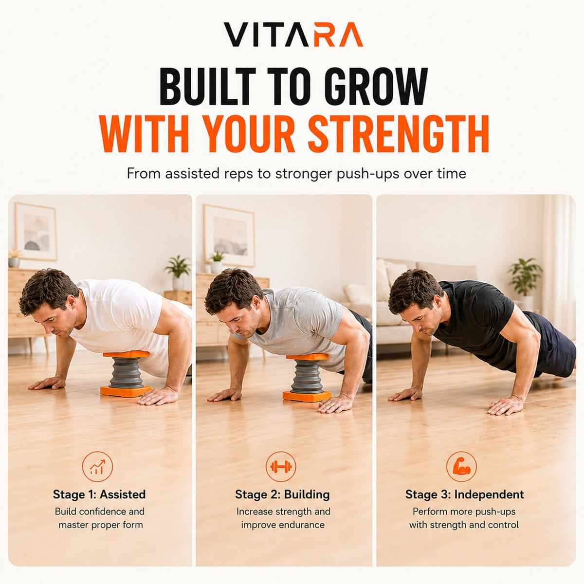 ❤️Spring-Assisted Push-Up Trainer – Easier Reps, Better Form