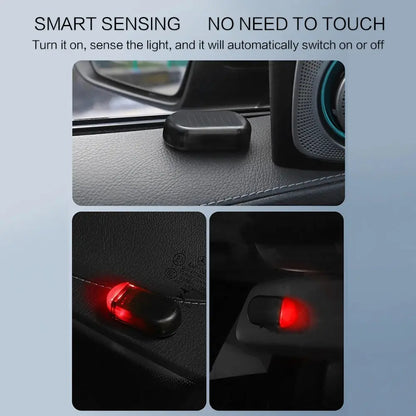 ❤️ Solar LED Car Security Warning Lights Red + Blue Set