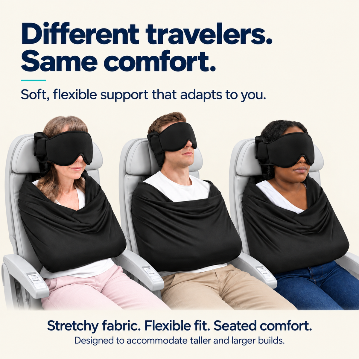 ❤️3-in-1 Travel Sleep Support – Head, Eye & Arm Comfort