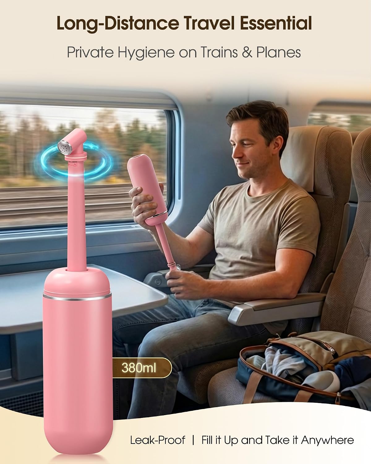 🎉Portable Bidet for Travel & Camping - Manual Squeeze Peri Bottle Handheld