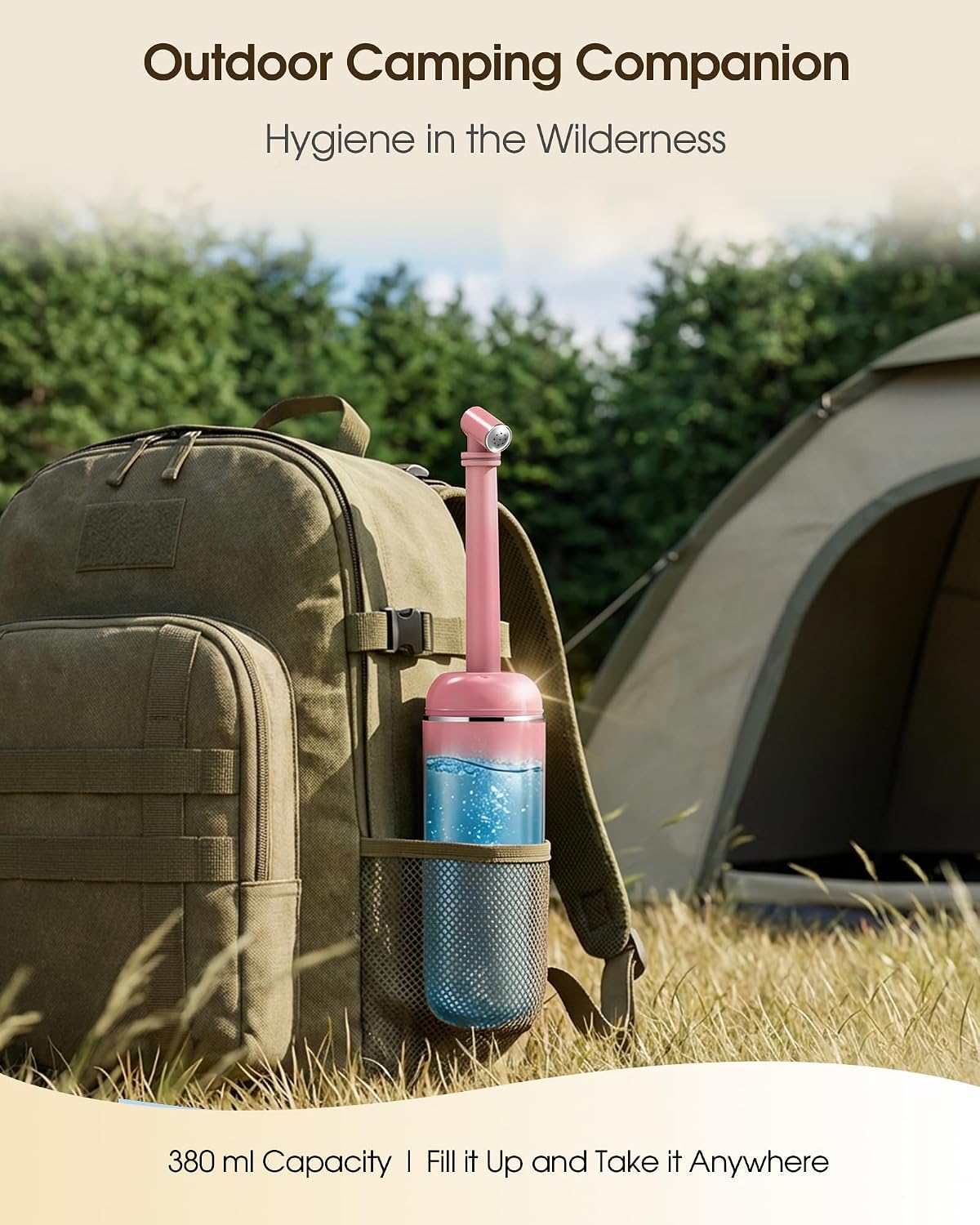 🎉Portable Bidet for Travel & Camping - Manual Squeeze Peri Bottle Handheld