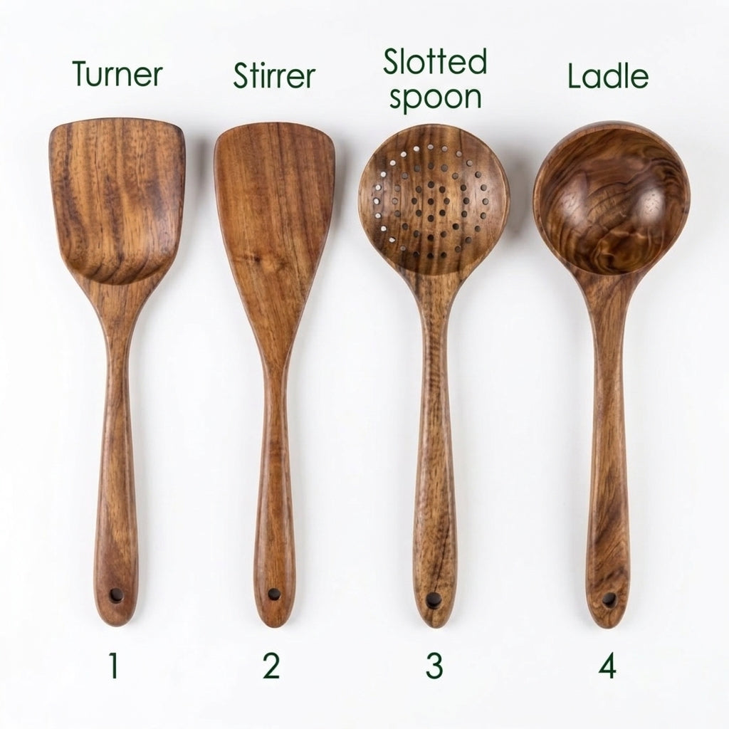 ❤️Acacia Wood Cooking Utensil Set