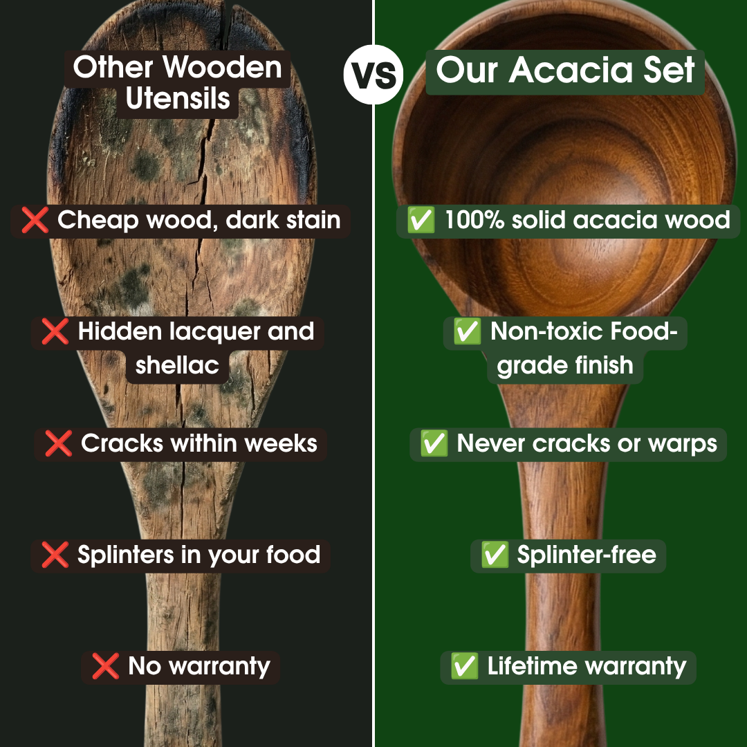 ❤️Acacia Wood Cooking Utensil Set