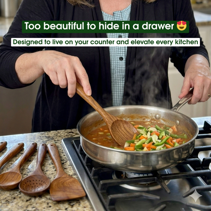 ❤️Acacia Wood Cooking Utensil Set