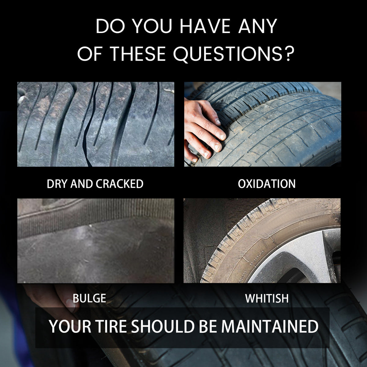 ❤️Tire Gloss Restorer – Deep Black Shine & UV Protection