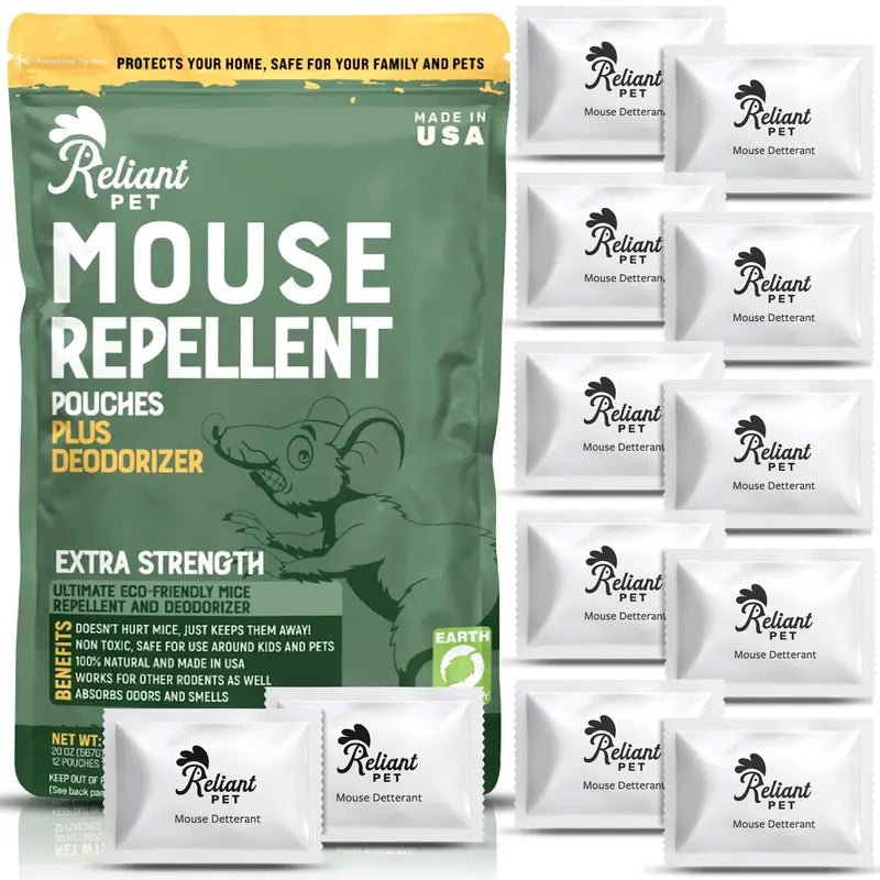 ❤️12-Pack Peppermint Mouse Repellent Pouches