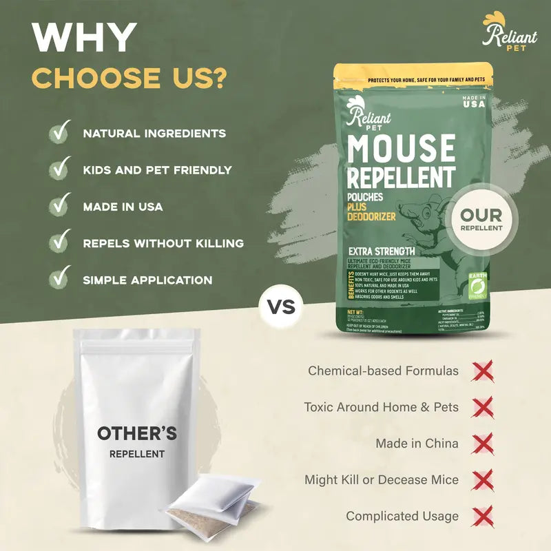 ❤️12-Pack Peppermint Mouse Repellent Pouches