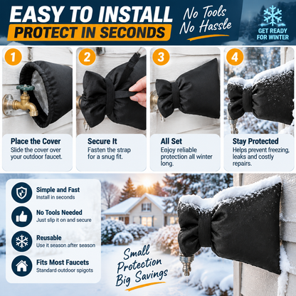 ❤️Insulated Outdoor Faucet Cover – Winter Freeze Protection