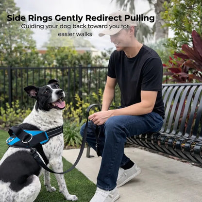 ❤️No-Pull Dog Harness – 3-Point Leash Control, Reflective & Adjustable