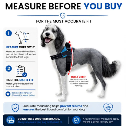❤️No-Pull Dog Harness – 3-Point Leash Control, Reflective & Adjustable