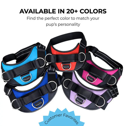 ❤️No-Pull Dog Harness – 3-Point Leash Control, Reflective & Adjustable