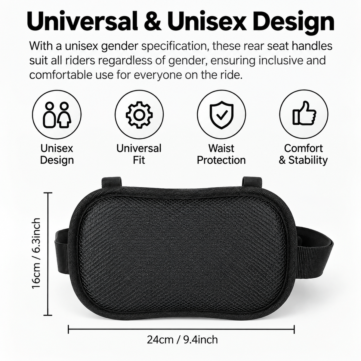 ❤️Motorcycle Passenger Grip Belt – Comfortable & Secure Hold