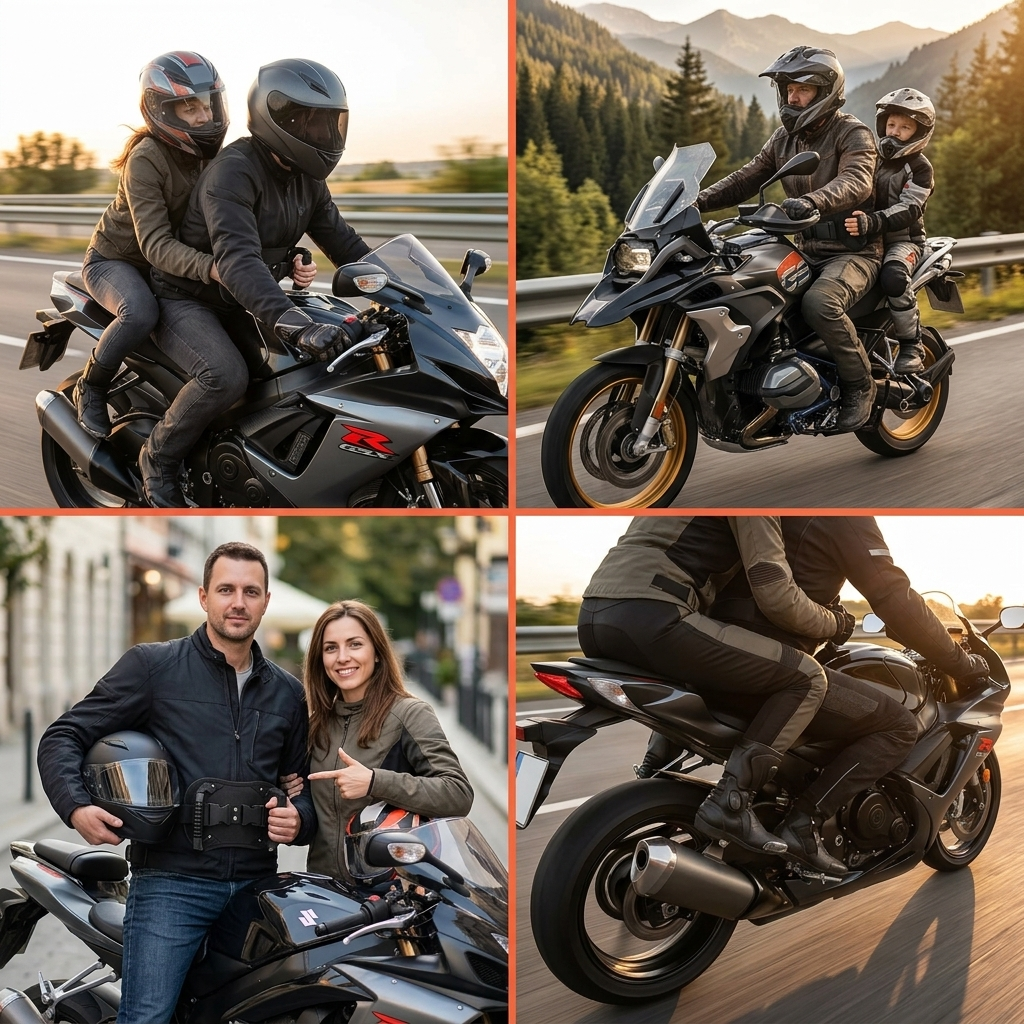 ❤️Motorcycle Passenger Grip Belt – Comfortable & Secure Hold
