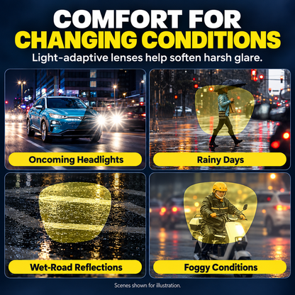 ❤️Light-Adaptive Day & Night Driving Glasses