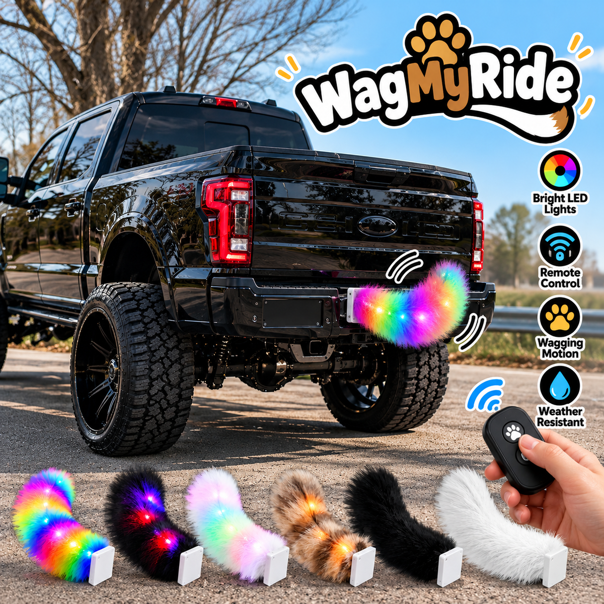 ❤️Remote Control Wagging Tail for Cars & Trucks
