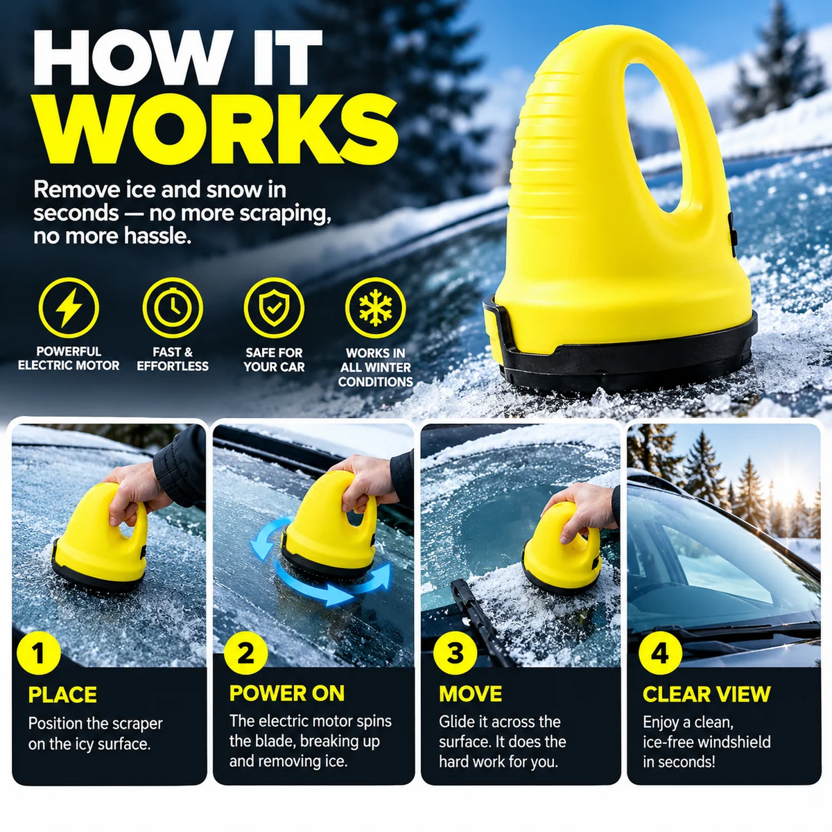 ❤️Rechargeable Electric Ice Scraper for Cars