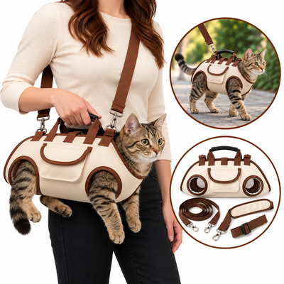 ❤️Hands-Free Cat Carrier Bag with Adjustable Straps