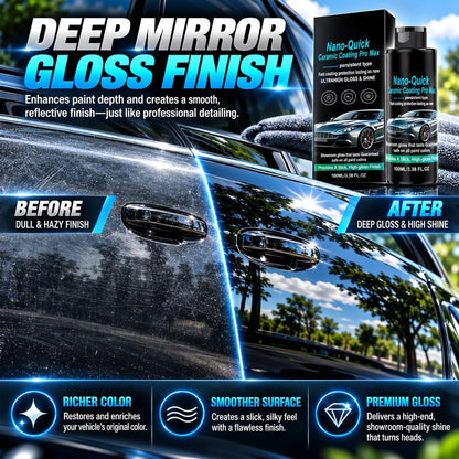 🎉Nano-Quick Ceramic Coating Pro Max, Quick Effect Coating Agent