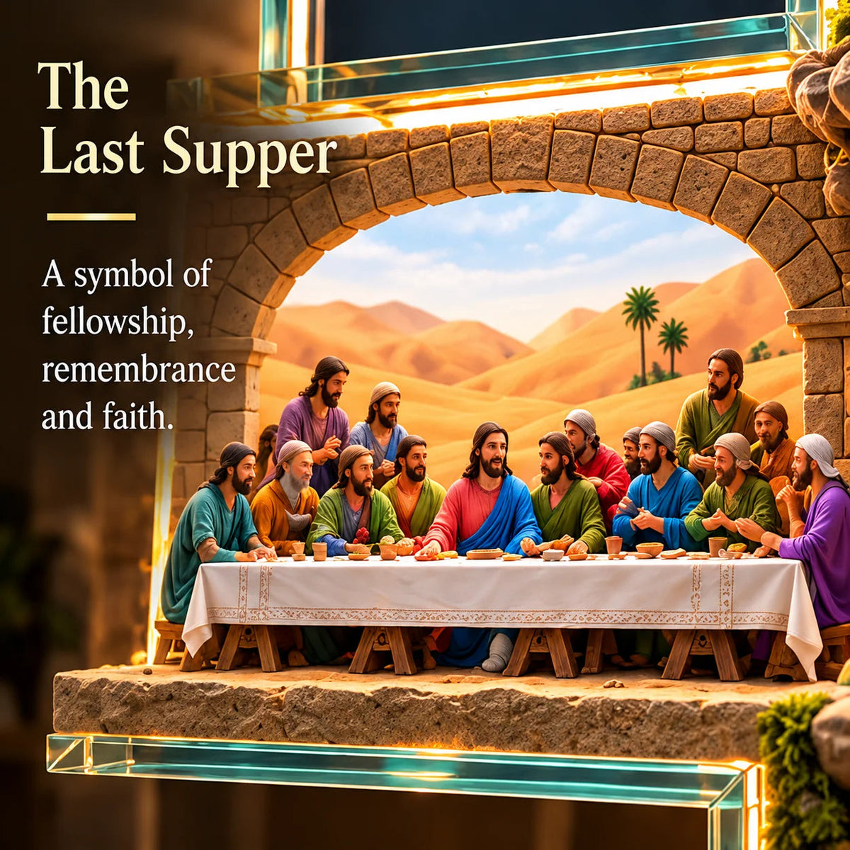 ❤️The Story of Jesus LED Cross Lamp – 6 Sacred Scenes