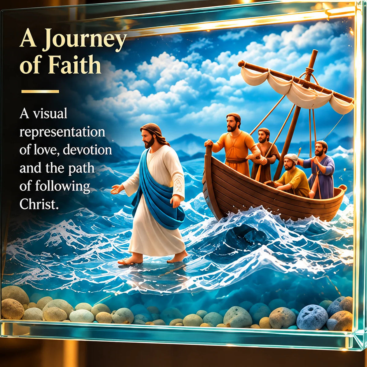 ❤️The Story of Jesus LED Cross Lamp – 6 Sacred Scenes