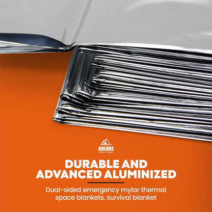 🎉Emergency Blanket Mylar Thermal Blanket(5 Pack) Extra Large Survival Gear