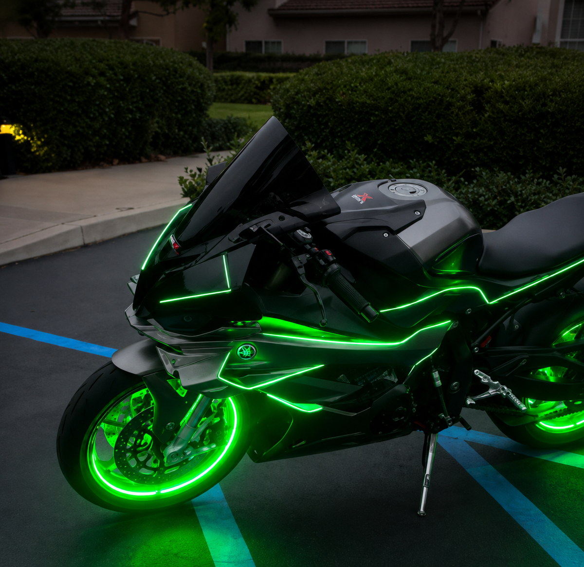 ❤️Motorcycle RGB LED Light Kit – App-Controlled Custom Glow