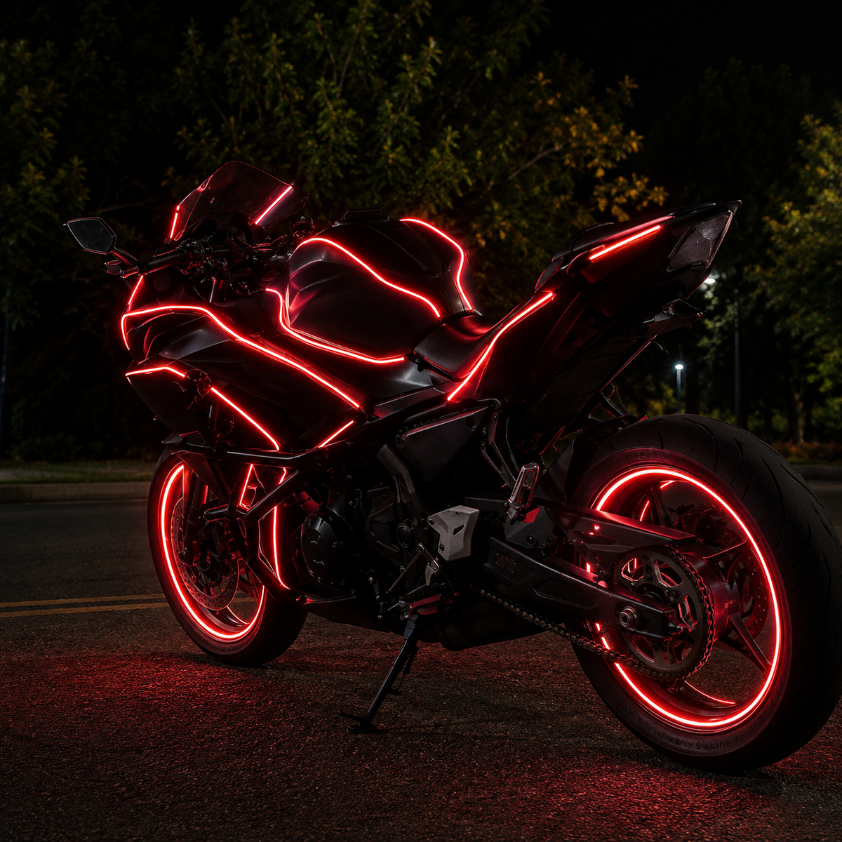 ❤️Motorcycle RGB LED Light Kit – App-Controlled Custom Glow