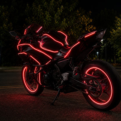 ❤️Motorcycle RGB LED Light Kit – App-Controlled Custom Glow