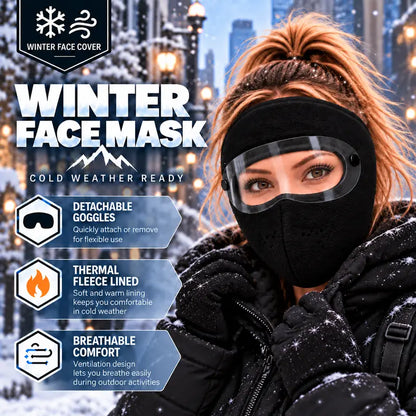 ❤️ 2-Pack Winter Fleece Face Masks with Goggles