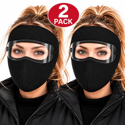 ❤️ 2-Pack Winter Fleece Face Masks with Goggles
