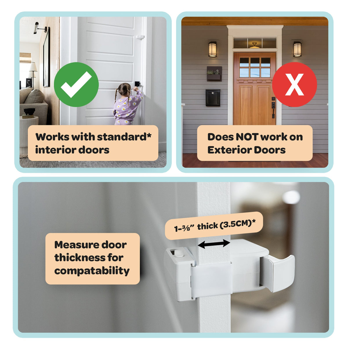 ❤️No-Drill Child Safety Door Lock – Easy Install