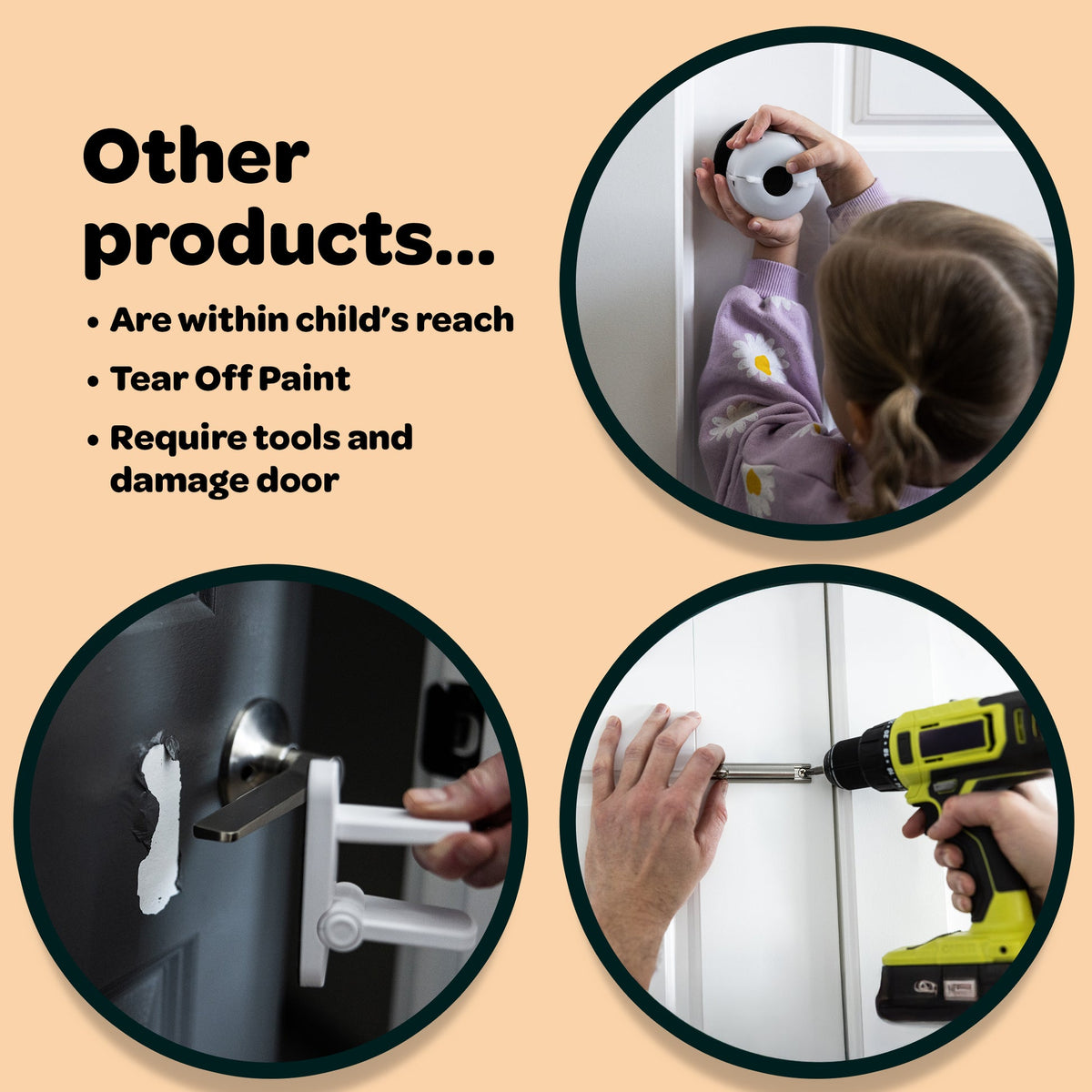 ❤️No-Drill Child Safety Door Lock – Easy Install