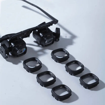 ❤️LED Headband Magnifier – Adjustable 2X–24X Magnification