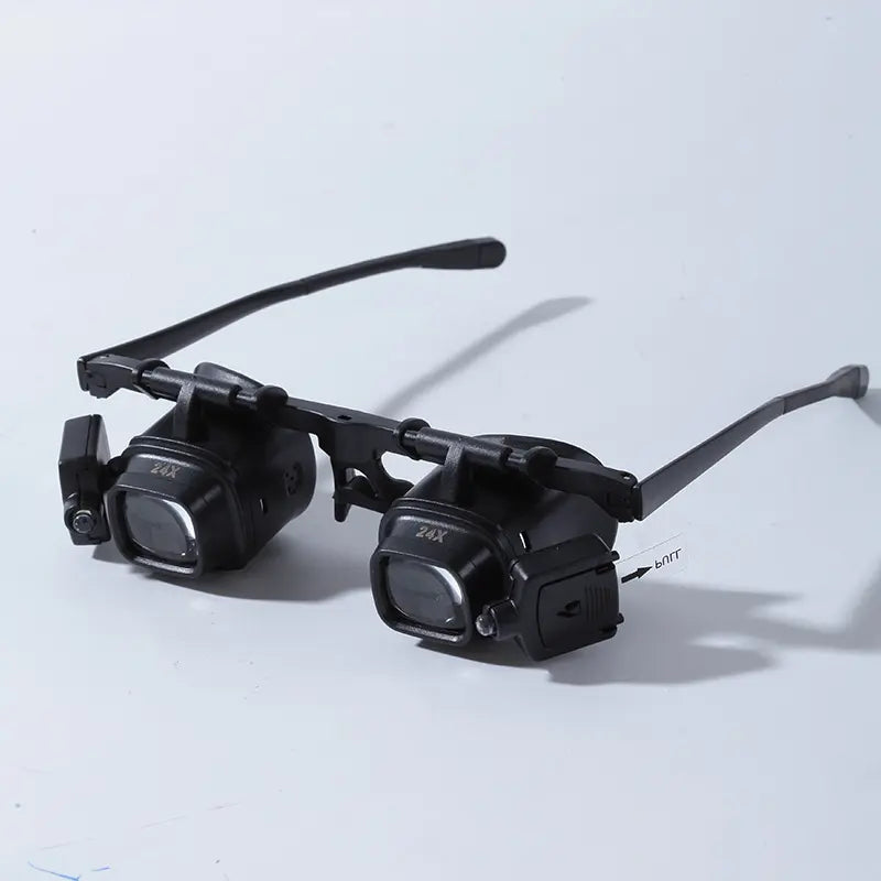 ❤️LED Headband Magnifier – Adjustable 2X–24X Magnification