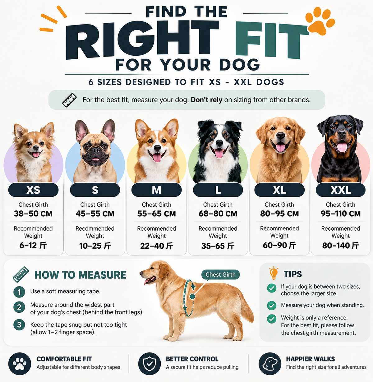 ❤️No-Pull Dog Harness – 3-Point Leash Control, Reflective & Adjustable