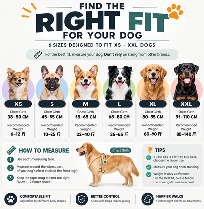 ❤️No-Pull Dog Harness – 3-Point Leash Control, Reflective & Adjustable