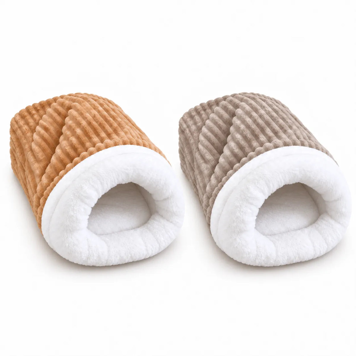 🎁Cozy Cave Pet Bed – Warm Plush Burrow Bed for Cats & Small Dogs, Soft Tunnel Hideaway for All-Season Comfort
