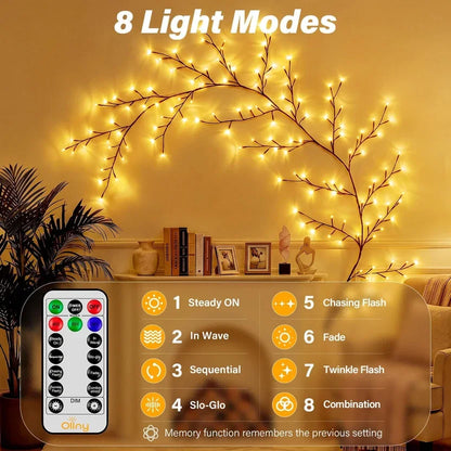 🎁Lighted Willow Vine Branch Wall Lamp With Remote Control