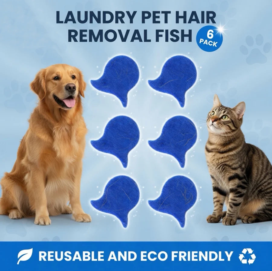 Laundry Pet Hair Removal Fish – 6 Pack