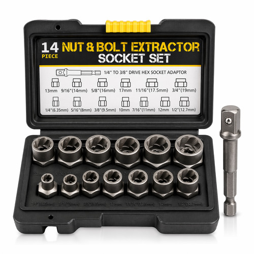🎉14-Piece Nut & Bolt Extractor Socket Set
