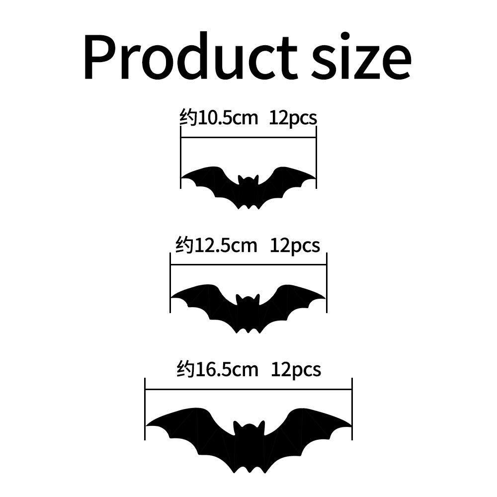 3D Bat LED Halloween Wall Decorations With Lights